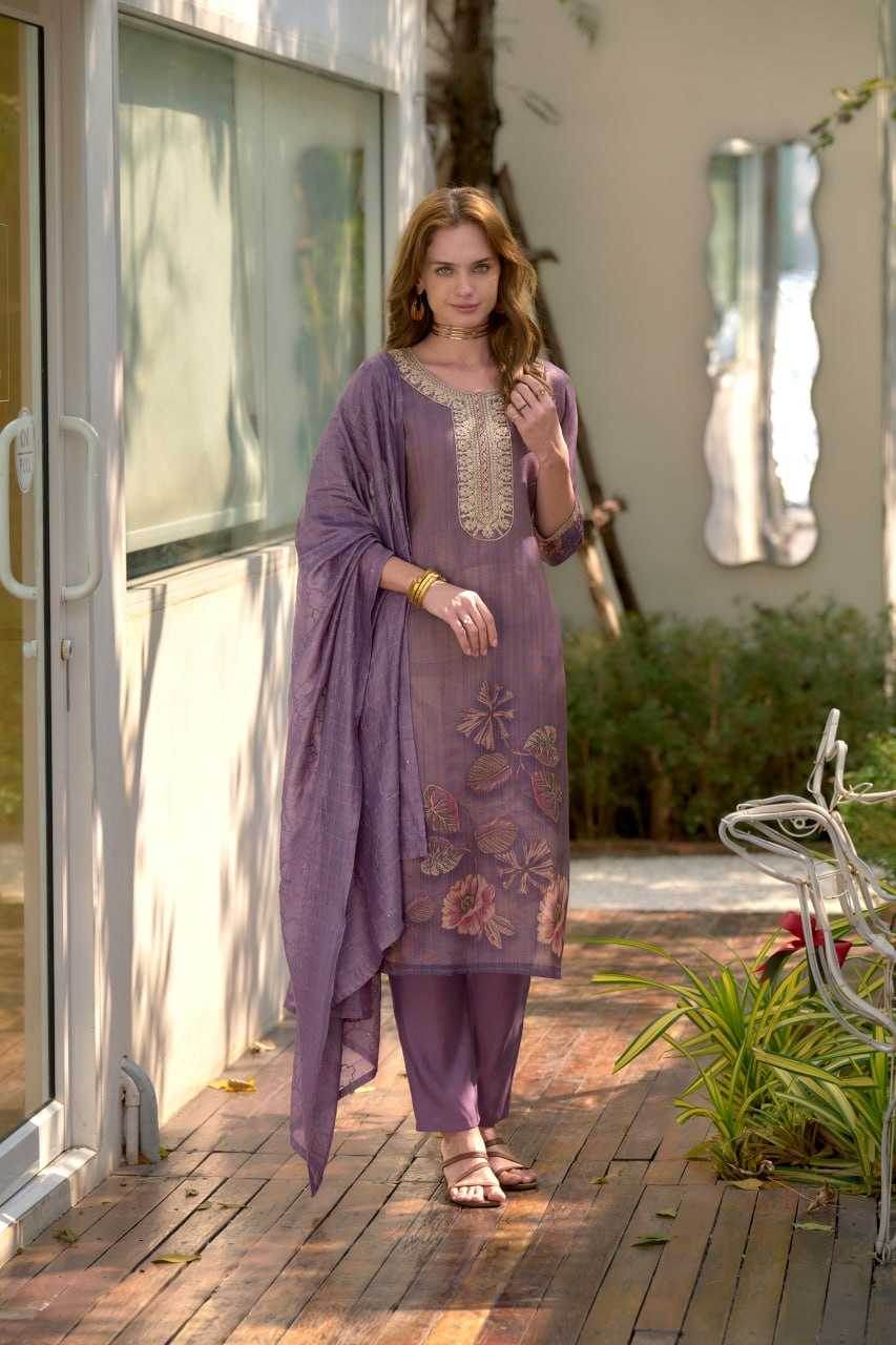 TissueEmbroidered Kurtis - MYLUXURY LANE ENTERPRISE